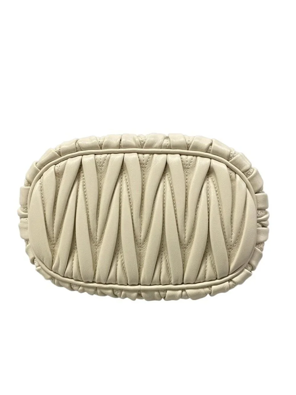 Miu Miu Matelasse Bianco Mini Bag Leather